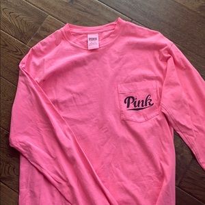 PINK Long Sleeve Pink Tee